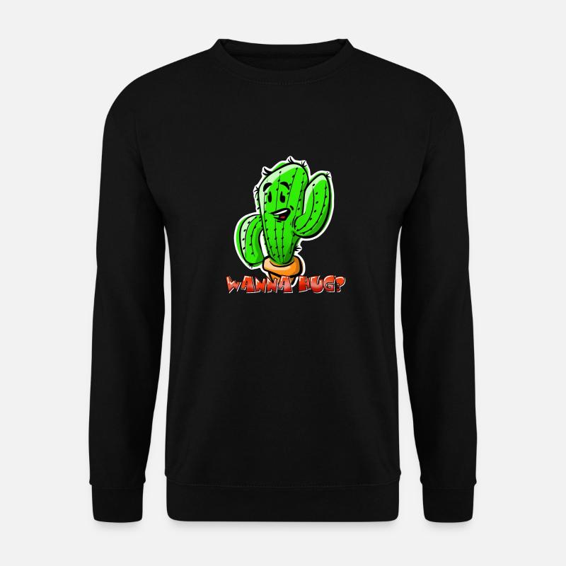 Cactus wanna Hug - Unisex Pullover - Schwarz