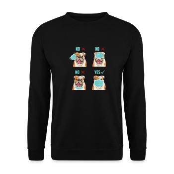English Bull - Unisex Pullover - Schwarz - Vorne - Alina (178cm) & Michal (187cm)