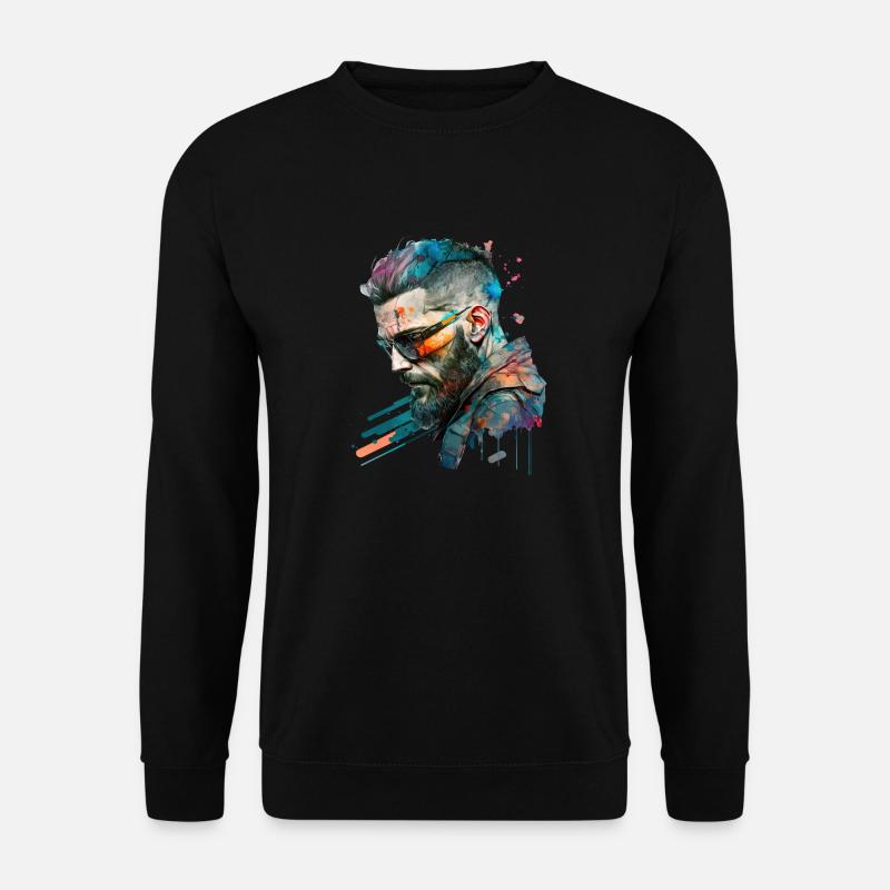 Cyber dystopic No102 - Unisex Pullover - Schwarz