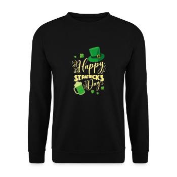 Bonne Saint-Patrick Boire - Sweat-shirt Unisexe - noir - Devant - Alina (178cm) & Michal (187cm)