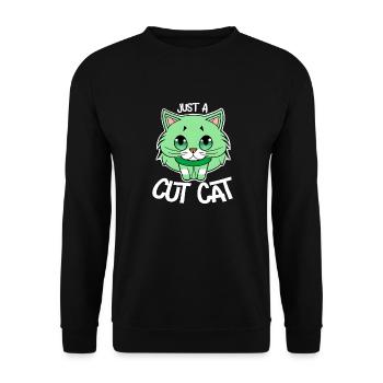 Nur eine süße kleine Katze - Unisex Pullover - Schwarz - Vorne - Alina (178cm) & Michal (187cm)