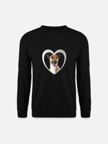 Foxterrier Herz - I Love Foxterrier - Unisex Pullover - Schwarz
