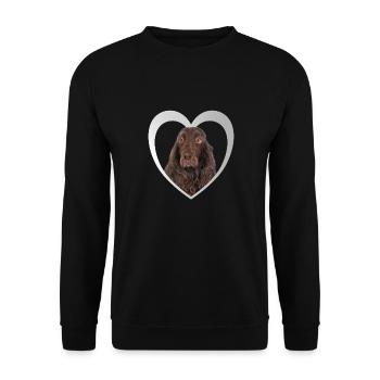 Field Spaniel - Dog Lovers - Dogs Heart - Unisex Sweatshirt - black - Front - Alina (178cm) & Michal (187cm)