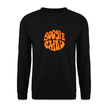Boogie -Kinderliebhaber Der Tanzmusik 80er 90er - Unisex Pullover - Schwarz - Vorne - Alina (178cm) & Michal (187cm)