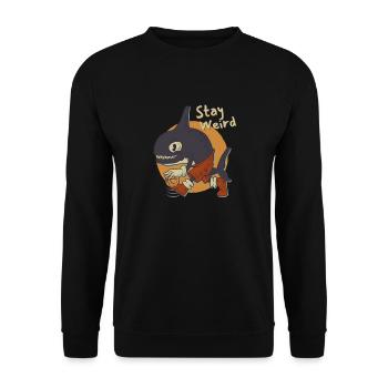 Stay Strange Shark Games Basketball Quote - Unisex Sweatshirt - black - Front - Alina (178cm) & Michal (187cm)