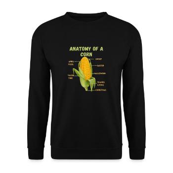Anatomy of a corn - Unisex Sweatshirt - black - Front - Alina (178cm) & Michal (187cm)