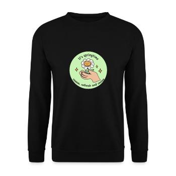 It's Spring Time Renew Refresh & Revive Spring - Unisex Pullover - Schwarz - Vorne - Alina (178cm) & Michal (187cm)