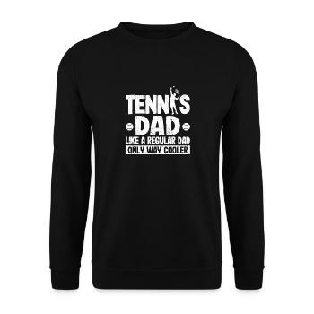 Tennis dad like a normal daddy, only much cooler - Unisex Sweatshirt - black - Front - Alina (178cm) & Michal (187cm)