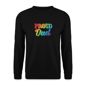Gay Lesbian Pride Dad LGBT Parents Father - Unisex Sweatshirt - black - Front - Alina (178cm) & Michal (187cm)