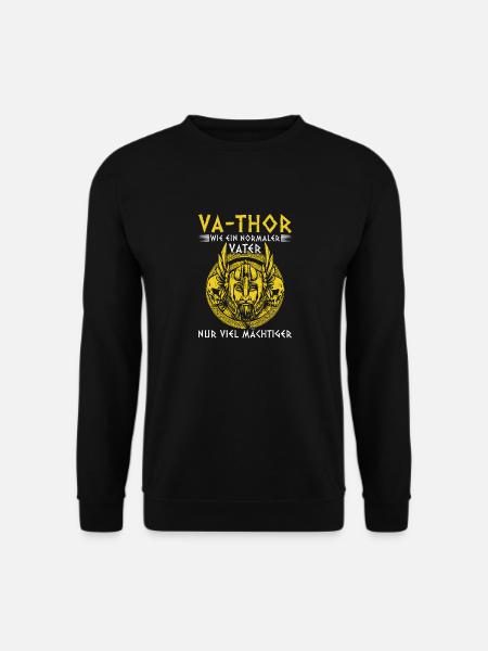Herren Vathor - Vatertag Vatertagsgeschenk Viking - Unisex Pullover - Schwarz