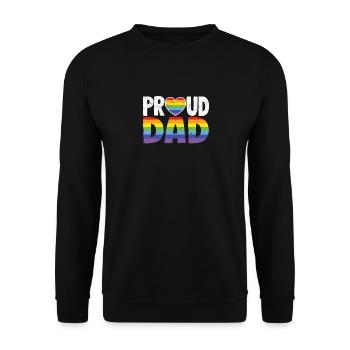Gay Lesbian Pride Dad LGBT Parents Father - Unisex Sweatshirt - black - Front - Alina (178cm) & Michal (187cm)