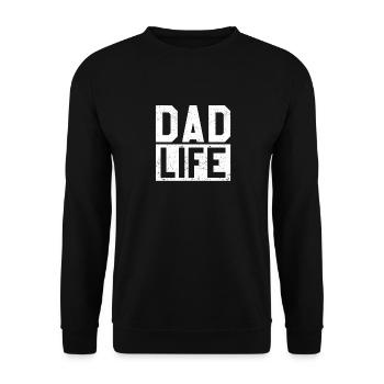 Papa Life Funny Father's Day Dad Suitable Family - Unisex Sweatshirt - black - Front - Alina (178cm) & Michal (187cm)