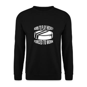 Ice hockey Ice hockey players Ice hockey team Hockey fan - Unisex Sweatshirt - black - Front - Alina (178cm) & Michal (187cm)