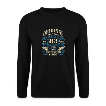 Original Lebende Legenden wurden 1940 geboren 83. - Unisex Pullover - Schwarz - Vorne - Alina (178cm) & Michal (187cm)