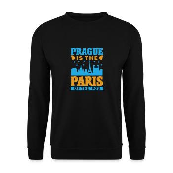 PRAGUE, C’EST LE PARIS DES ANNÉES 90 - Sweat-shirt Unisexe - noir - Devant - Alina (178cm) & Michal (187cm)