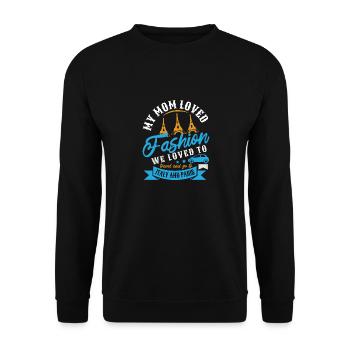 MA MÈRE AIME LA MODE QUE NOUS AIMONS EN ITALIE ET À PARIS - Sweat-shirt Unisexe - noir - Devant - Alina (178cm) & Michal (187cm)