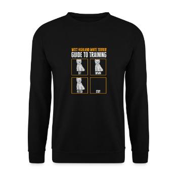West Highland White Terrier Westie - Unisex Pullover - Schwarz - Vorne - Alina (178cm) & Michal (187cm)