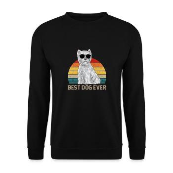 West Highland White Terrier Westie - Unisex Sweatshirt - black - Front - Alina (178cm) & Michal (187cm)