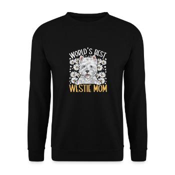 West Highland White Terrier Westie - Unisex Pullover - Schwarz - Vorne - Alina (178cm) & Michal (187cm)