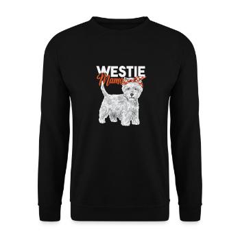 West Highland White Terrier Westie - Unisex Pullover - Schwarz - Vorne - Alina (178cm) & Michal (187cm)