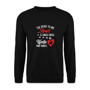 West Highland White Terrier Westie - Unisex Pullover - Schwarz - Vorne - Alina (178cm) & Michal (187cm)
