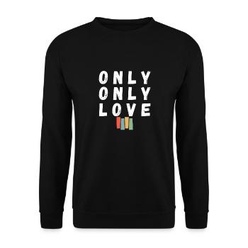 Only Only Love - Unisex Sweatshirt - black - Front - Alina (178cm) & Michal (187cm)