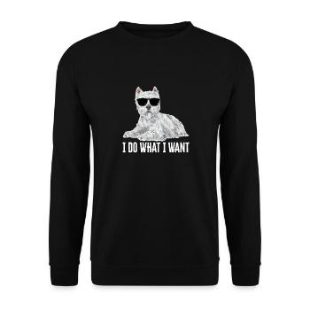 West Highland White Terrier Westie - Unisex Pullover - Schwarz - Vorne - Alina (178cm) & Michal (187cm)