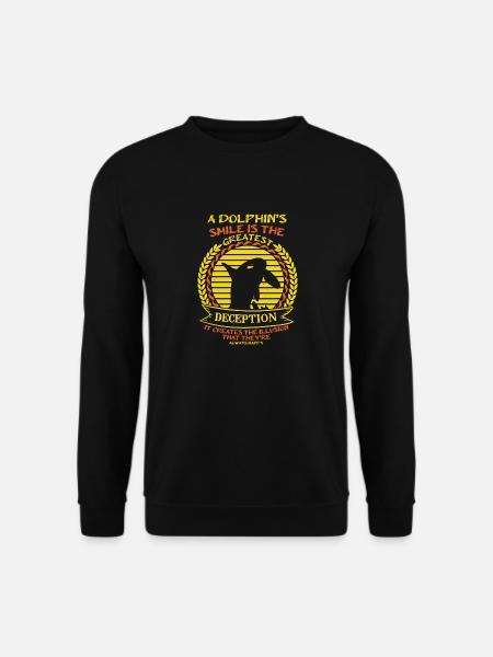 DOLPHINS SMILE IS THE DECEPTION - Unisex Sweatshirt - black