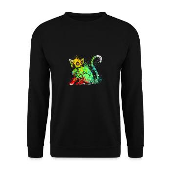 Splash Art Ringtail Maki Madagascar lémuriens - Sweat-shirt Unisexe - noir - Devant - Alina (178cm) & Michal (187cm)
