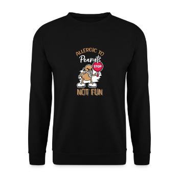 Allergique aux arachides Pas drôle - Sweat-shirt Unisexe - noir - Devant - Alina (178cm) & Michal (187cm)