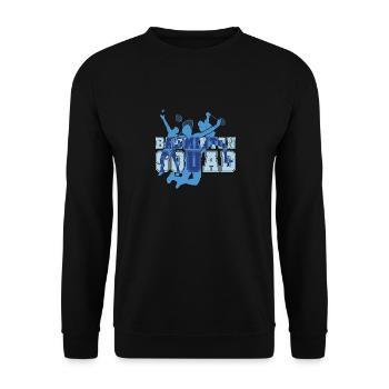 Funny Badminton Player Squad Badminton Racket - Unisex Sweatshirt - black - Front - Alina (178cm) & Michal (187cm)