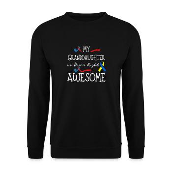 Meine Enkelin ist wirklich großartig - Unisex Pullover - Schwarz - Vorne - Alina (178cm) & Michal (187cm)
