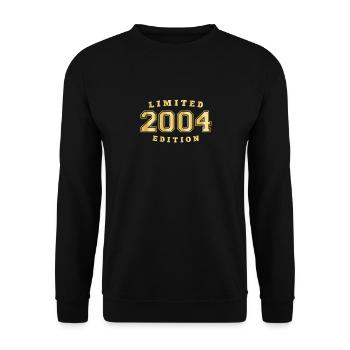 2004 Geburtsjahr Jahrgang Baujahr Geboren - Unisex Pullover - Schwarz - Vorne - Alina (178cm) & Michal (187cm)