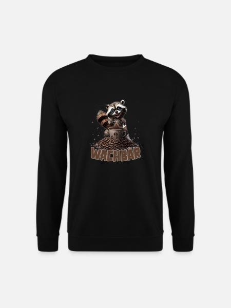 Wachbär Waschbär Motiv Köstüm Bild Mode Rave - Unisex Pullover - Schwarz