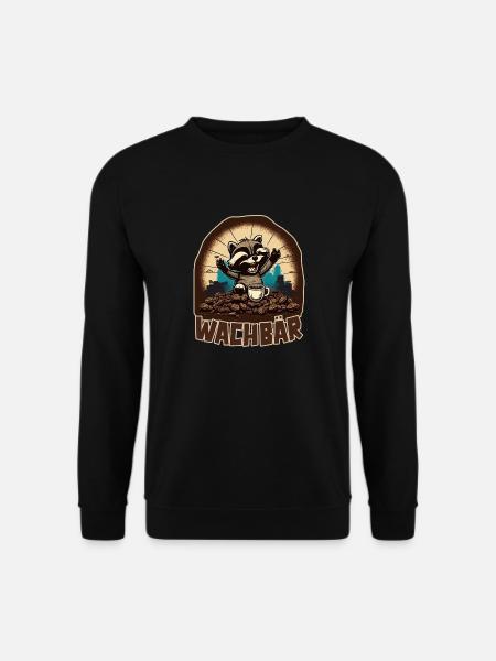 Wachbär Waschbär Motiv Köstüm Bild Mode Rave - Unisex Pullover - Schwarz