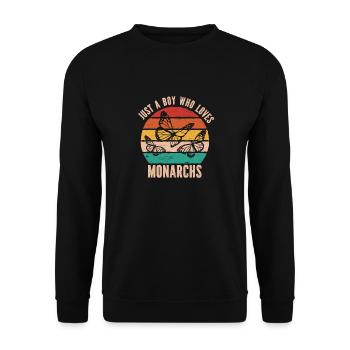 Monarque papillon monarque américain papillon monarque - Sweat-shirt Unisexe - noir - Devant - Alina (178cm) & Michal (187cm)