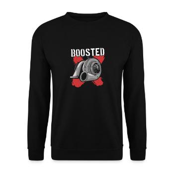 Turbocompresseur boosté - Turbo & Tuning - Sweat-shirt Unisexe - noir - Devant - Alina (178cm) & Michal (187cm)