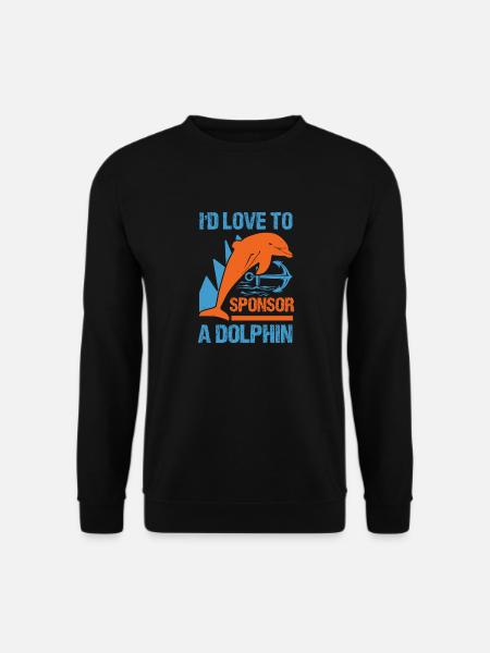 ICH WÜRDE GERNE EIN DOLPHINS SPONSERN - Unisex Pullover - Schwarz