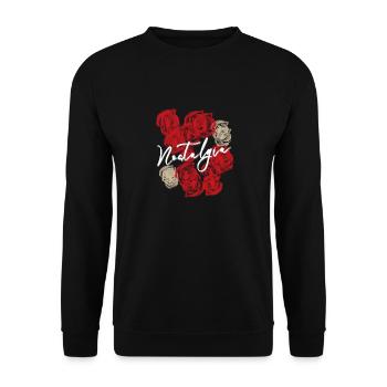 Vintage Rose Nostalgie - Sweat-shirt Unisexe - noir - Devant - Alina (178cm) & Michal (187cm)