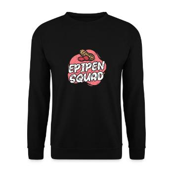 Epipe squad Peanut allergy Peanut allergy sufferers - Unisex Sweatshirt - black - Front - Alina (178cm) & Michal (187cm)