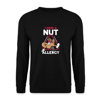 J’ai une allergie aux noix aux arachides allergique aux arachides - Sweat-shirt Unisexe - noir - Devant - Alina (178cm) & Michal (187cm)
