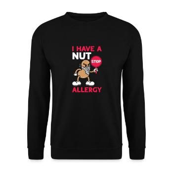 J’ai une allergie aux noix aux arachides allergique aux arachides - Sweat-shirt Unisexe - noir - Devant - Alina (178cm) & Michal (187cm)