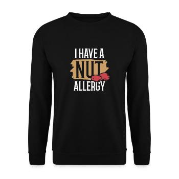 J’ai une allergie aux noix aux arachides allergique aux arachides - Sweat-shirt Unisexe - noir - Devant - Alina (178cm) & Michal (187cm)