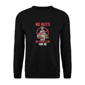 Keine Nüsse Und Kein Verschlucken Für Mich - Unisex Pullover - Schwarz - Vorne - Alina (178cm) & Michal (187cm)