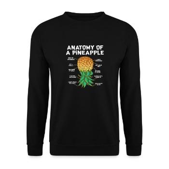 Anatomy Of A Pineapple Funny Upside Down Pineapple - Unisex Sweatshirt - black - Front - Alina (178cm) & Michal (187cm)