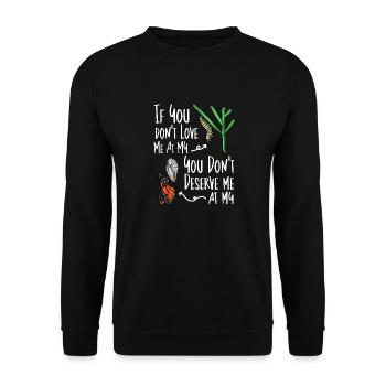 Monarque papillon monarque américain papillon monarque - Sweat-shirt Unisexe - noir - Devant - Alina (178cm) & Michal (187cm)