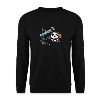 I couldn't care less. grim funny gamer - Unisex Sweatshirt - black - Front - Alina (178cm) & Michal (187cm)