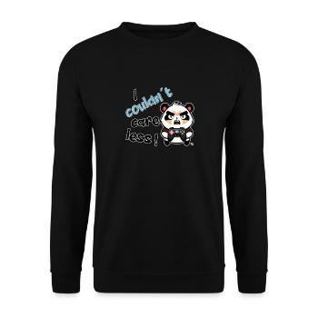 I couldn't care less. grim funny gamer - Unisex Sweatshirt - black - Front - Alina (178cm) & Michal (187cm)