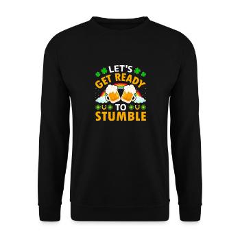 Let's Get Ready To Stumble - Unisex Sweatshirt - black - Front - Alina (178cm) & Michal (187cm)