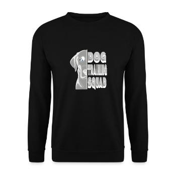 Angebot für den Trainer der Hundeschule für das - Unisex Pullover - Schwarz - Vorne - Alina (178cm) & Michal (187cm)